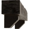 Ekena Millwork Kit w/ Ashford Corbels, Premium Walnut, 4"H  x 4"D x 72"W Rough Sawn Faux Wood Fireplace ManteL MANURS04X04X72ASZW